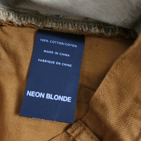 NEW Neon Blonde Tease High Waisted Distressed Jean Skirt in Wild Honey - Picture 8 of 10